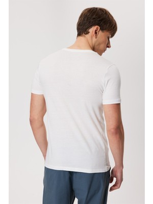 Lee Cooper Town Erkek O Yaka T-Shirt Off White