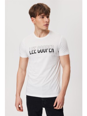 Lee Cooper Huge Erkek O Yaka T-Shirt Off White