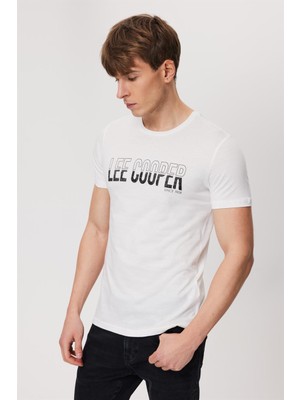 Lee Cooper Huge Erkek O Yaka T-Shirt Off White