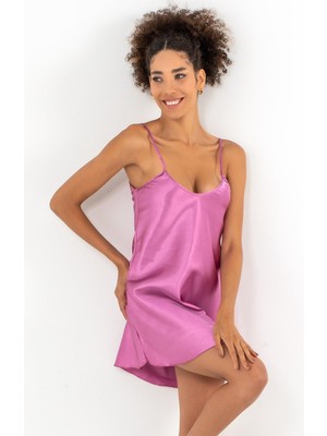 Miorre Ince Askılı Mini Saten Gecelik