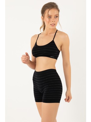 Miorre Shiny Dikişsiz Kaplı Spor Büstiyer