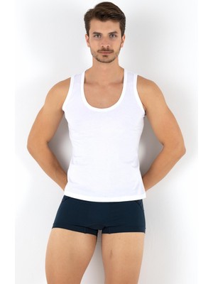 Doremi Rahat Kesim Erkek Penye Atlet XL Beyaz Pamuk ile Terletmeyen Konfor
