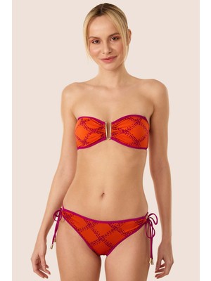 Ayyıldız 3521 Turuncu Straplez Bikini Takımı