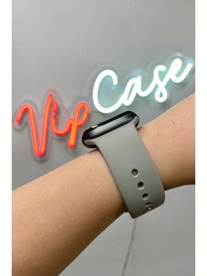 Vip Case 42mm-44mm-45mm 1 2 3 4 5 6 7 8 9 10 ve SE Serileri ile Uyumlu Apple Watch Silikon Kordon