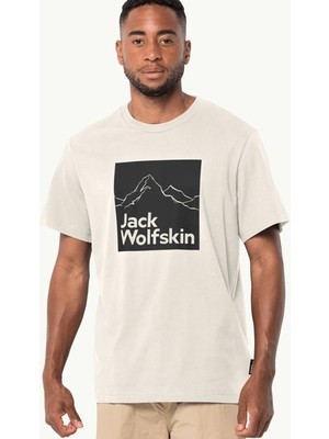Jack Wolfskin Brand T M Krem Erkek T-Shirt 1809021-5152