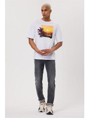 Lee Cooper Jagger Normal Bel Dar Kesim Düz Paça Gri Erkek Jean Pantolon