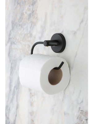 Sas Haus Yapışkanlı Tuvalet Kağıtlığı Wc Kağıtlık Tuvalet Kağıdı Askısı Siyah