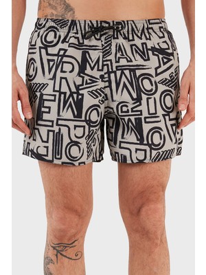 Emporio Armani Desenli Deniz Şortu Cepli Mayo Short Erkek Mayo Short 211740 3R435 02255