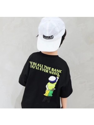 Kids Face Özel Tasarım Küçük Ressam Sırt Baskılı %100 Pamuk Erkek Çocuk T-Shırt