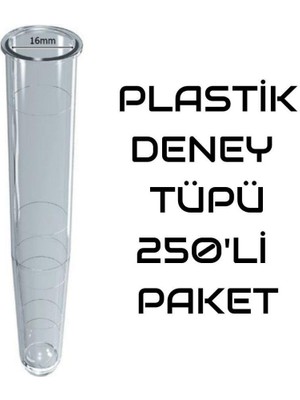 Plastik Deney Tüpü 250Lİ Paket