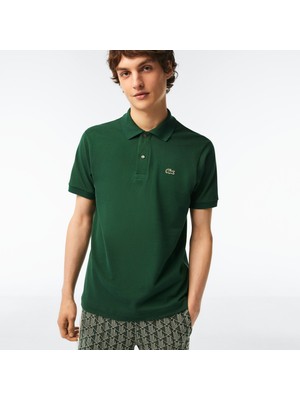 Lacoste Erkek Klasik Fit Yeşil Polo Yaka Tişört