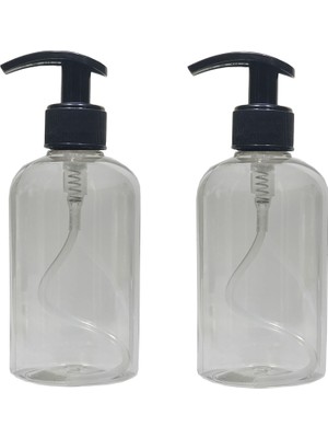 Paradise 2 Adet 500 ml Sabun, Dezenfektan Siyah Pompalı Boş Pet Şişe