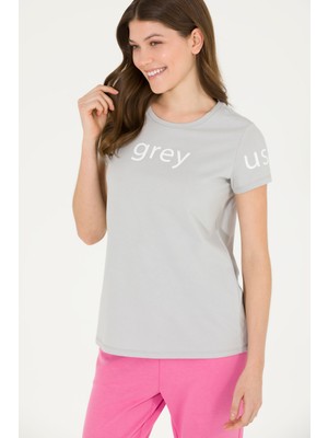 U.S. Polo Assn. Kadın Gri T-Shirt 50276741-VR024