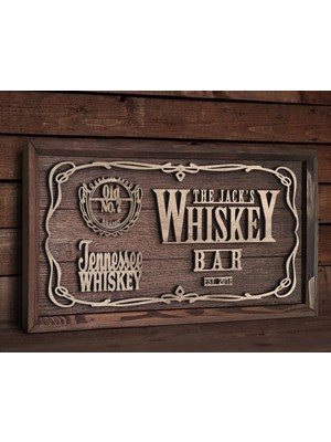 Bk Gift Özel Yapım Isimli Kabartma Figür Temalı Meşe Ağacı Ahşap Bar Tablosu, Ev Dekorasyonu, Duvar Dekoru, Bar Tablo-6