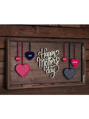 Bk Gift Özel Yapım Anneler Günü Kabartma Figür Temalı Meşe Ağacı Tablo, Ev Dekorasyonu, Duvar Dekoru, Anneye Hediye-5