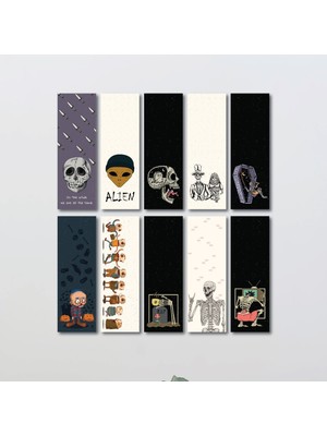 Paytak Moda Kurukafa Alien Tasarım 10 Adet Kitap Ayraç Seti PYTKAYRAC40
