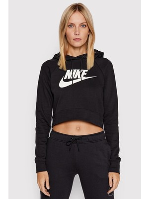 Nike Sportswear Essential Hoodie Kapüşonlu Sweatshirt Siyah Dr