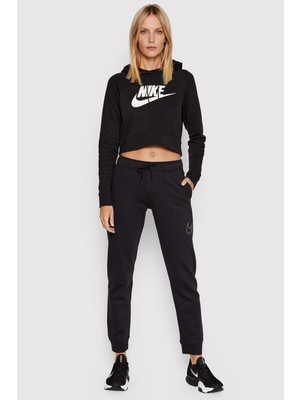 Nike Sportswear Essential Hoodie Kapüşonlu Sweatshirt Siyah Dr