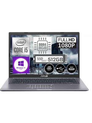 Asus X415EA-EB573W 11.nesil Core I5-1135G7 8gb 512GB SSD Irıs Xe Graphıcs 14" Full Hd Wındows 11