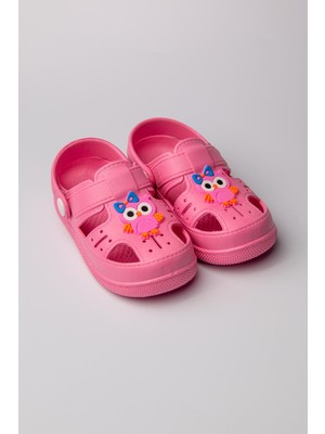 The Red Kids Baykuş Figürlü Kaydırmaz Yumuşak Taban Terlik Pembe