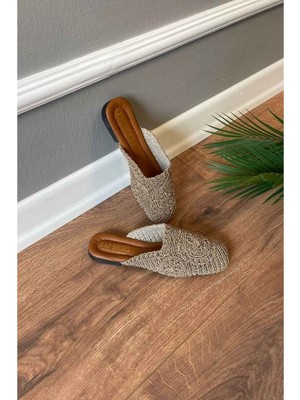 New Optimal Regan  Önü Kapalı Işleme Detaylı Terlik - Vizon - 41