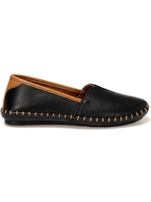 Polaris 108870 Siyah Ortopedik Günlük Kadın Deri Ayakkabı