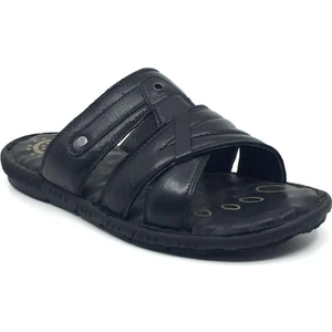 Taşpınar Ayakkabı Taşpınar %100  Deri Erkek Tam Ortopedik Rahat Günlük Yazlık Terlik 40-44