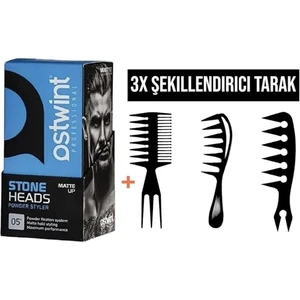 Saç Şekillendirici Pudra Mavi 20gr Ve 2135 3’Lü Wax Tarağı Set