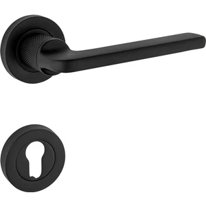 Hisar Mat Siyah Rozetli Yale Çelik Kapı Kolu Sağ Basartek Yön