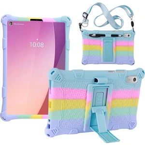 Xfashion Lenovo Tab M9 Pc + Silikon Şok Dayanıklı Tablet Kılıfı Omuz Kayışı ile Ayarlanabilir Kickstand Kapak (Yurt Dışından)