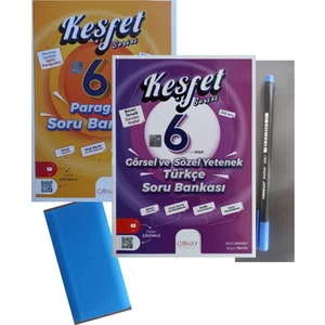 Günay Yayınları 6. Sınıf Keşfet Paragraf + Sözel Yetenek-Silka Silgi +FABER CASTELL Kalem