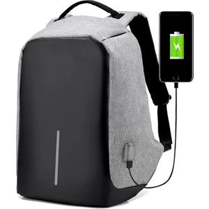 Erkekler ve Kadınlar Çok Işlevli Sırt Çantası Bilgisayar Çantası USB Şarjlı Iş Çantasını Paylaşır (Yurt Dışından)