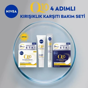 Nıvea Q10 Nemlendirici Gündüz Bakım Kremi 50Ml, Spf30 Yüksek Güneş Koruması, Nemlendirici Gece Kremi 50Ml, Göz Bakım Kremi 15Ml Ve Cilt Serumu 15Ml, Cilt Bakım Seti