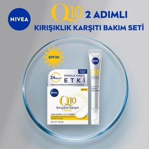 NIVEA Q10 Nemlendirici Gündüz Bakım Kremi 50 ml, SPF30 Yüksek Güneş Koruması ve Anında Etkili Cilt Serumu 15 ml, Cilt Bakım Seti