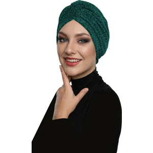 Fidan Bone Brokar Bantlı Hürrem Rengi Astarlı Hazır Türban Tesettür Bone