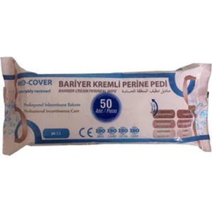 Med - Cover Medcover Med-Cover Bariyer Kremli Perine Bölgesi Temizleme Pedi Mendili 50'li