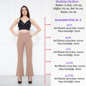 BRAKO TEKSTİL Kadın Ispanyol Paça Ithal Kumaş Pantolon