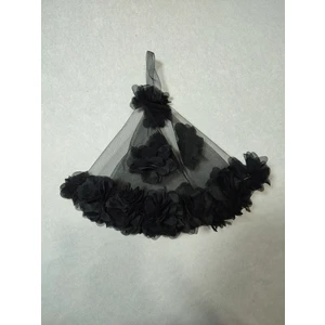 Sırmalı Çeyiz Kına Geceleri Için Siyah Lüks Arnavut Gelin Halay Mendili