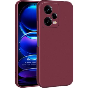 Matte Silicone Xiaomi Redmi Note 12 Pro Kılıf Mor