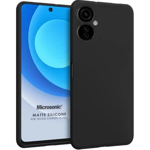 Matte Silicone Tecno Camon 19 Pro Kılıf Siyah
