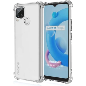 Realme C15 Kılıf Shock Absorbing Şeffaf
