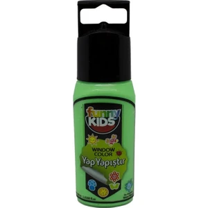 Funny Kids Yap Yapıştır Cam Boyası 60CC - 7526 Neon Yeşil