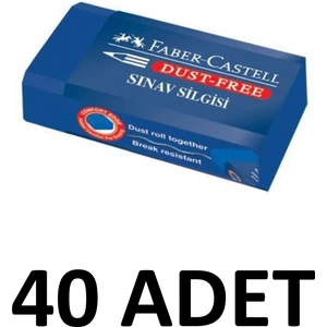 40 Adet  Orta Boy Mavi Sınav Silgisi
