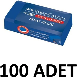 100 Adet  Orta Boy Mavi Sınav Silgisi