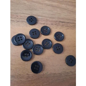 İmren Aksesuar Siyah 1,5 cm Polyester Düğme  1 Paket 40 Adet