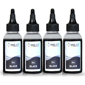 Hp Tüm Modeller ile Uyumlu 4 Adet 100 ml Siyah Mürekkep