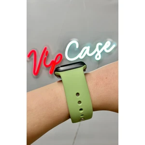 Vip Case 42mm-44mm-45mm 1 2 3 4 5 6 7 8 9 10 ve SE Serileri ile Uyumlu Apple Watch Silikon Kordon