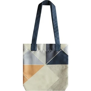 Bez Çanta- Çift Tarafı Dijital Geometrik Baskılı 