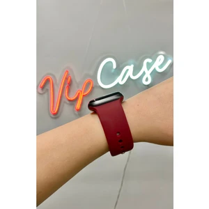 Vip Case 42mm-44mm-45mm 1 2 3 4 5 6 7 8 9 10 ve SE Serileri ile Uyumlu Apple Watch Silikon Kordon