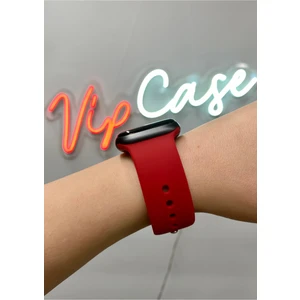 Vip Case 42mm-44mm-45mm 1 2 3 4 5 6 7 8 9 10 ve SE Serileri ile Uyumlu Apple Watch Silikon Kordon